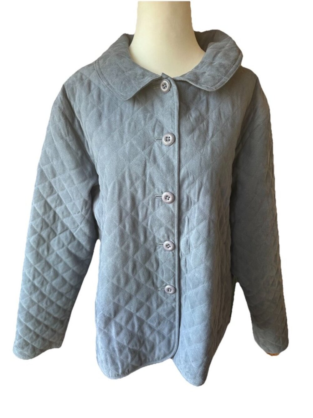 Cabelas Jacket Large Teal Quilted Button Down Long Sleeve Pockets Barn Chore